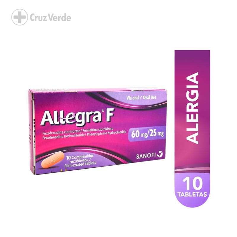 Allegra F 60mg/25mg 10 Comprimido