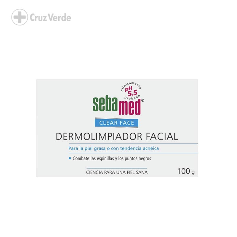 Sebamed Dermolimpiador Facial Clear Face Piel Normal O Grasa 100g Jabon Barra