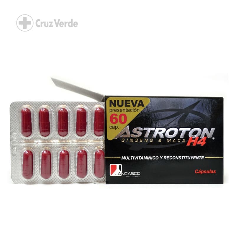 Astroton H-4 Con Ginseng&amp;maca 60 Capsula