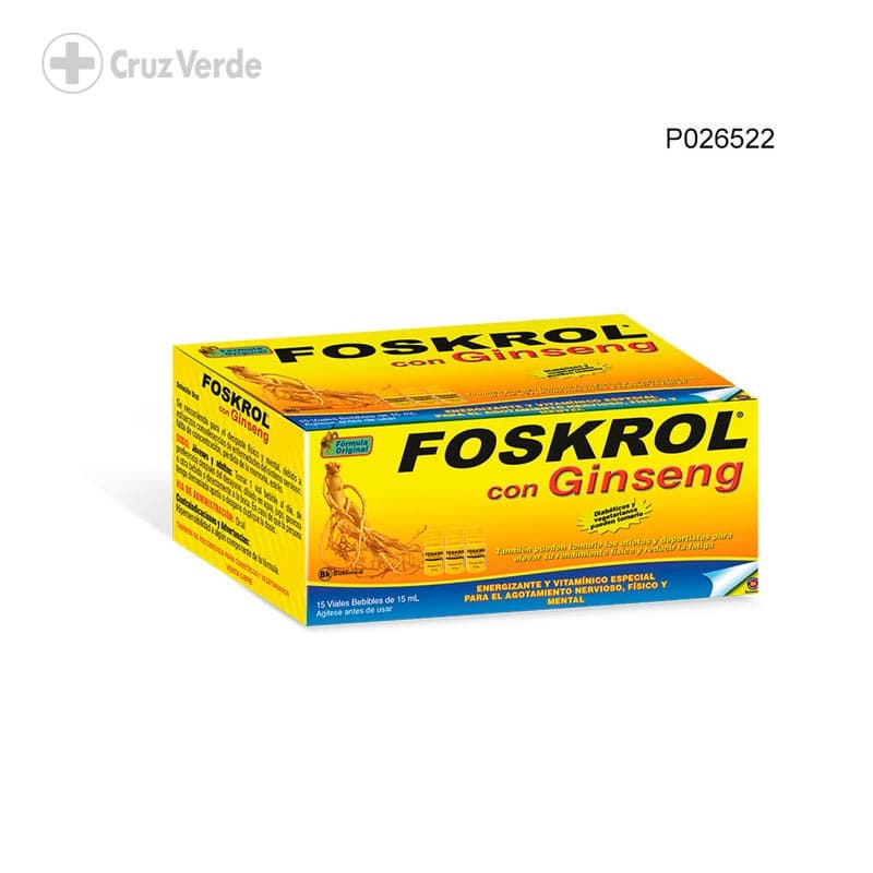 Foskrol Con Ginseng 15 Vial Beb 15ml