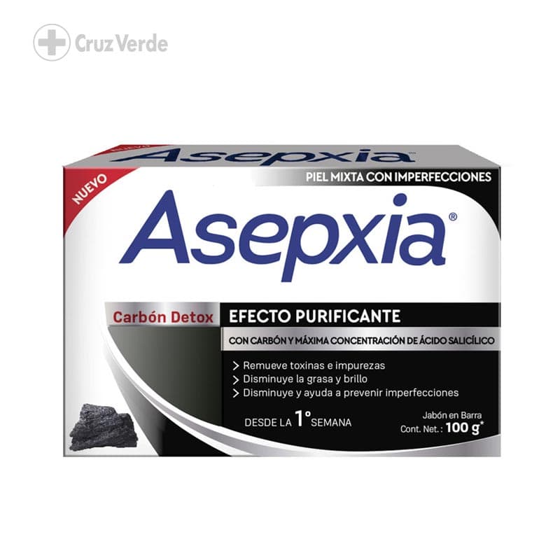 Asepxia Detox Efecto Purificante 100g Jabon Barra