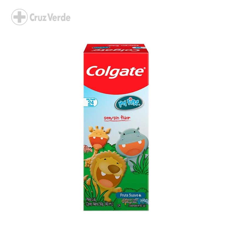 Colgate Junior 0-2 Años Sin Fluor Fruta Suave 50g Pasta Dental