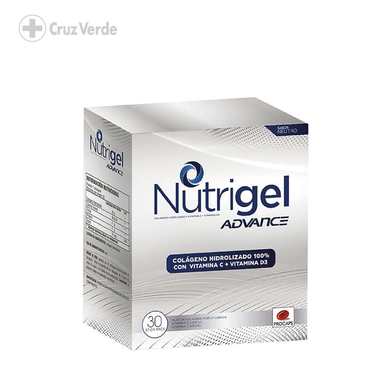 Nutrigel Adv Neutro 10g/500mg/1000ui 30 Sobre Polvo