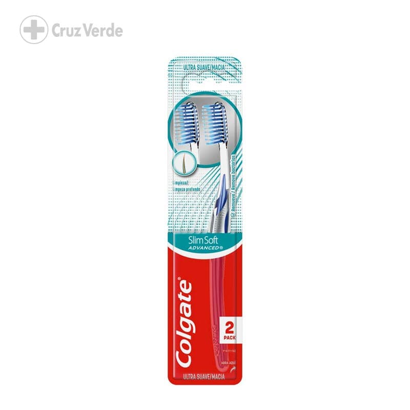 Colgate Cepillo Dental Slim Soft Advanced Ultra Suave 2 Unidad (pack)
