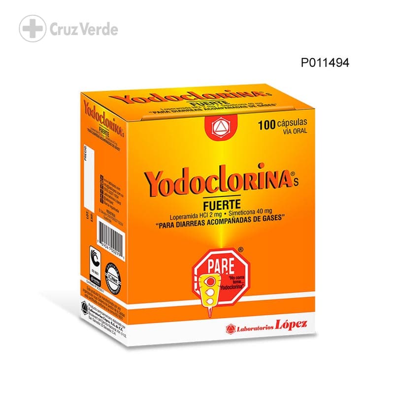 Yodoclorina Fuerte S 2mg/40mg 100 Capsula (disp)