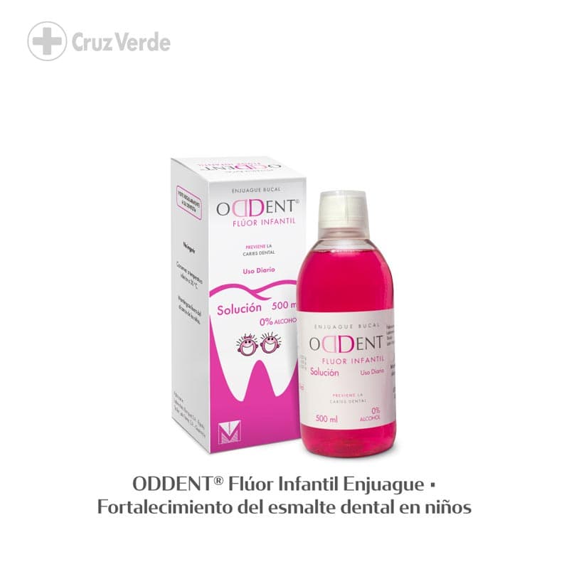 Oddent Fluor Infantil Etiqueta Morada 500ml Enjuague Bucal