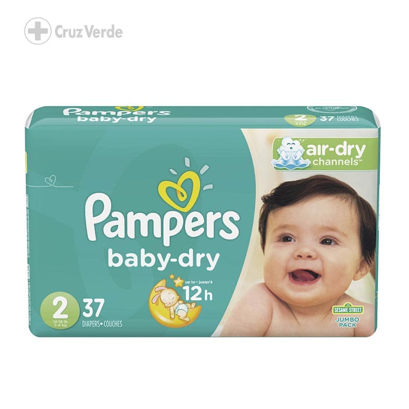 Pampers Pañal Baby Dry 37 Unidad Talla 2