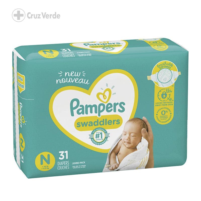 Pampers Pañal Swaddlers 31 Unidad Talla N