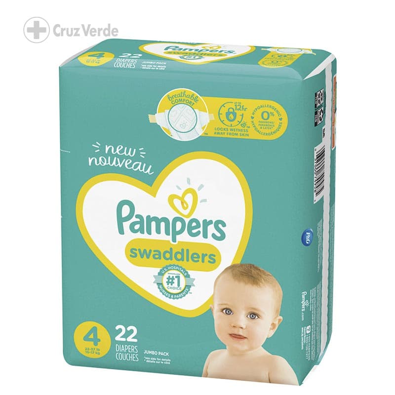 Pampers Pañal Swaddlers Jbo 22 Unidad Talla 4