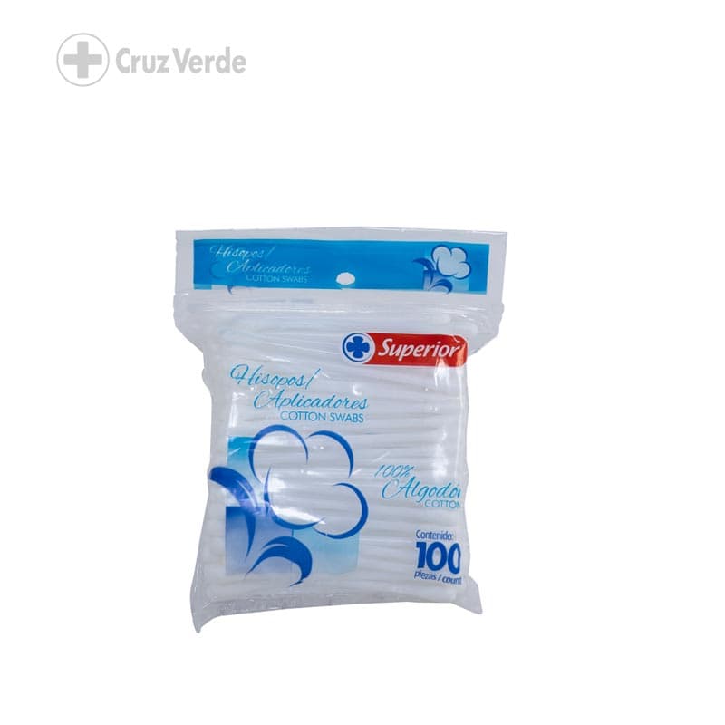Superior Hisopos Blancos 100 Unidad
