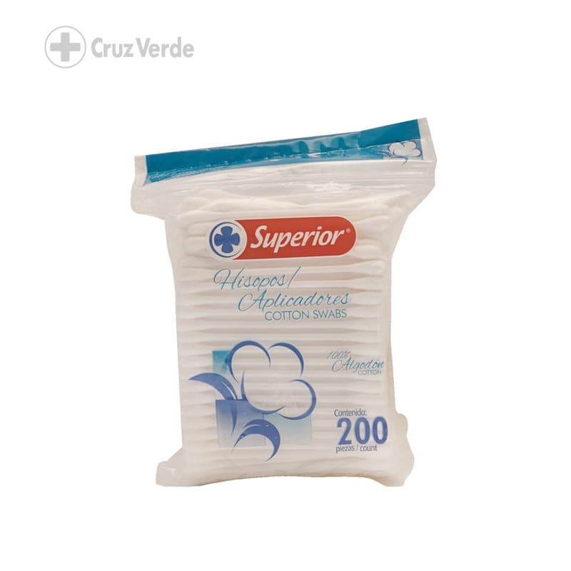 Superior Hisopos Blancos 200 Unidad
