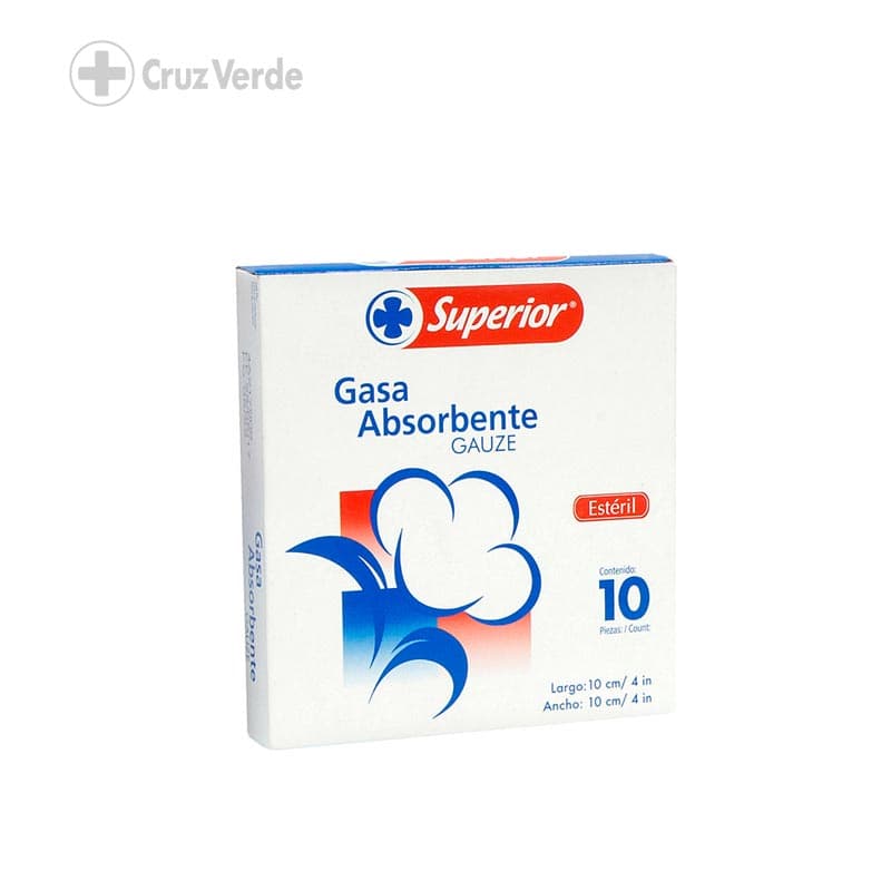 Superior Gasa Esteril Absorbente 1 Unidad 10cmx10cm