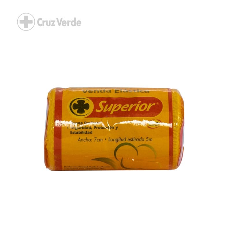 Superior Venda Elastica Con Clip 1 Rollo 7cmx5m