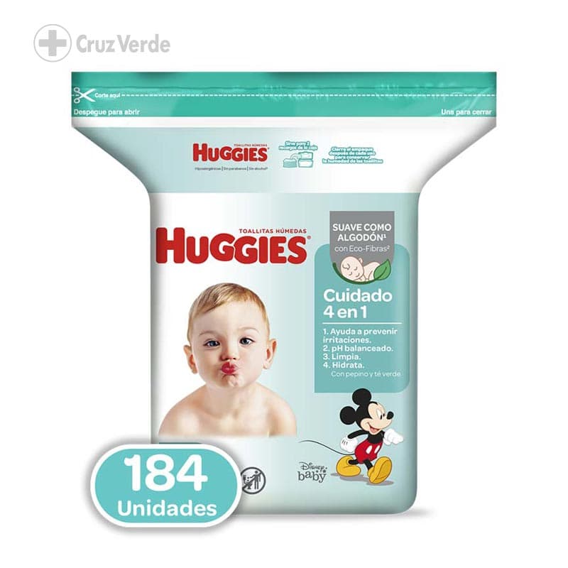 Huggies Toallas Humedas Natural Refreshing Refill 184 Unidad