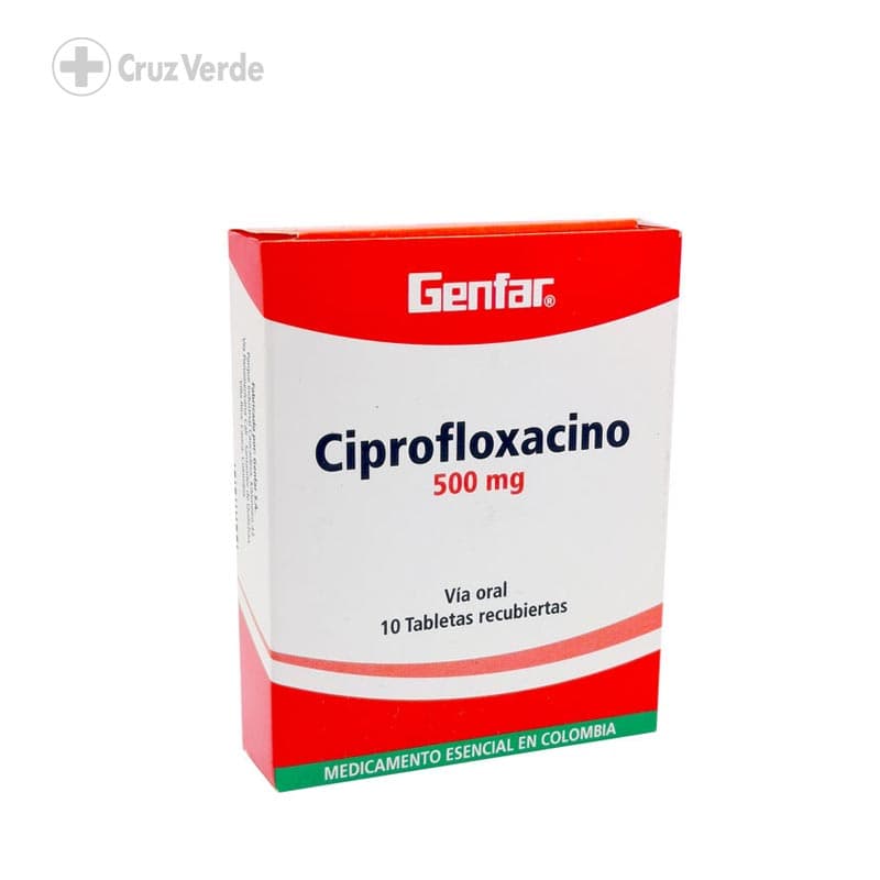 Ciprofloxacina Gf 500mg 10 Tableta