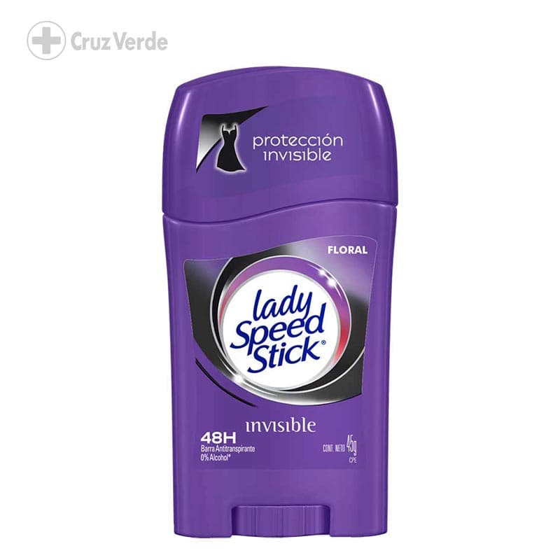 Lady Speed Stick Desodorante Invisible Floral 45g Barra