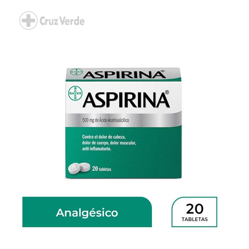 Aspirina Adulto 500mg 20 Tableta