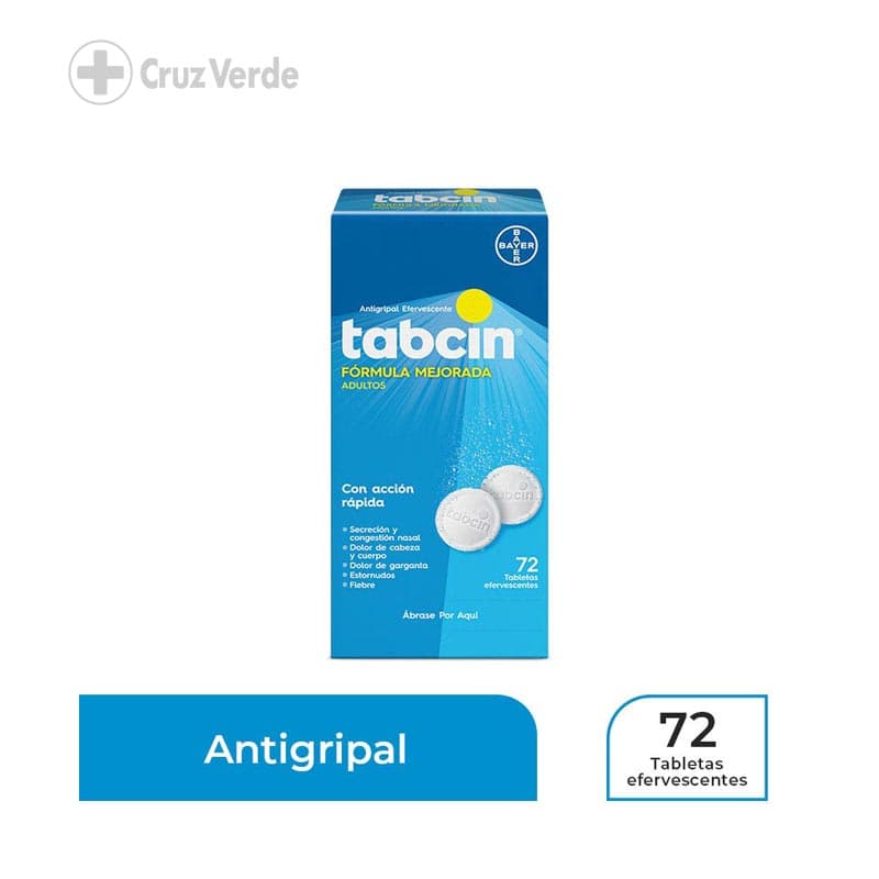 Tabcin Formula Mejorada 72 Tableta Efervescente (disp)