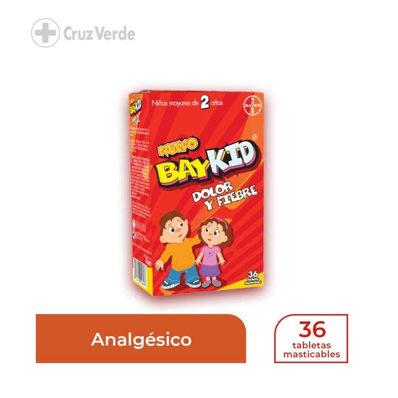 Baykid Dolor Y Fiebre 50mg 36 Tableta Masticable (disp)