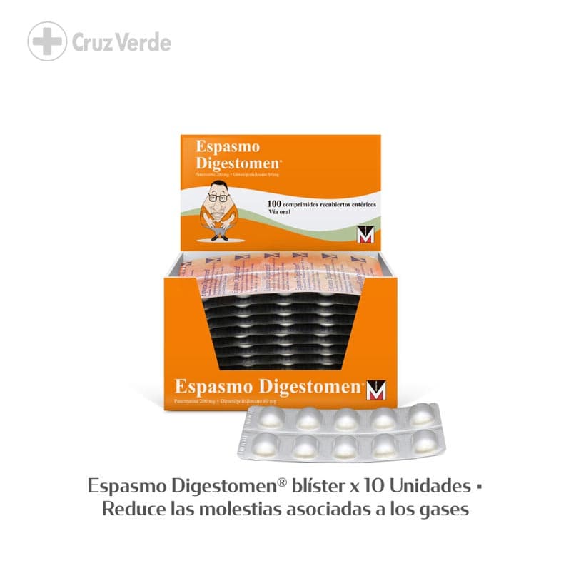 Espasmo Digestomen 200mg/80mg 10 Comprimido (1blist)