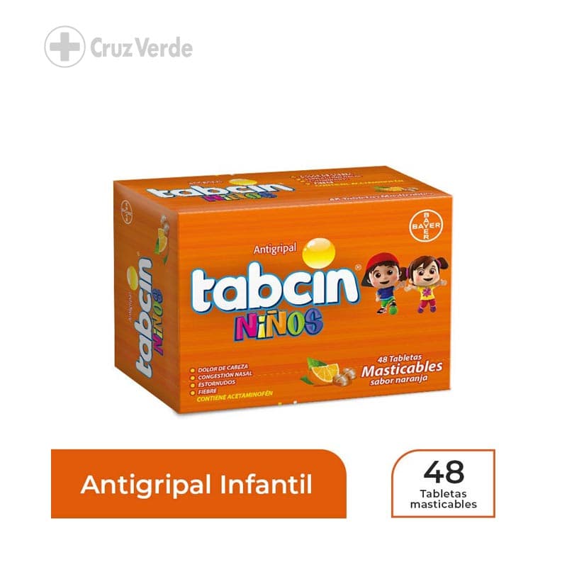 Tabcin Niños Naranja 48 Tableta Masticable (disp)
