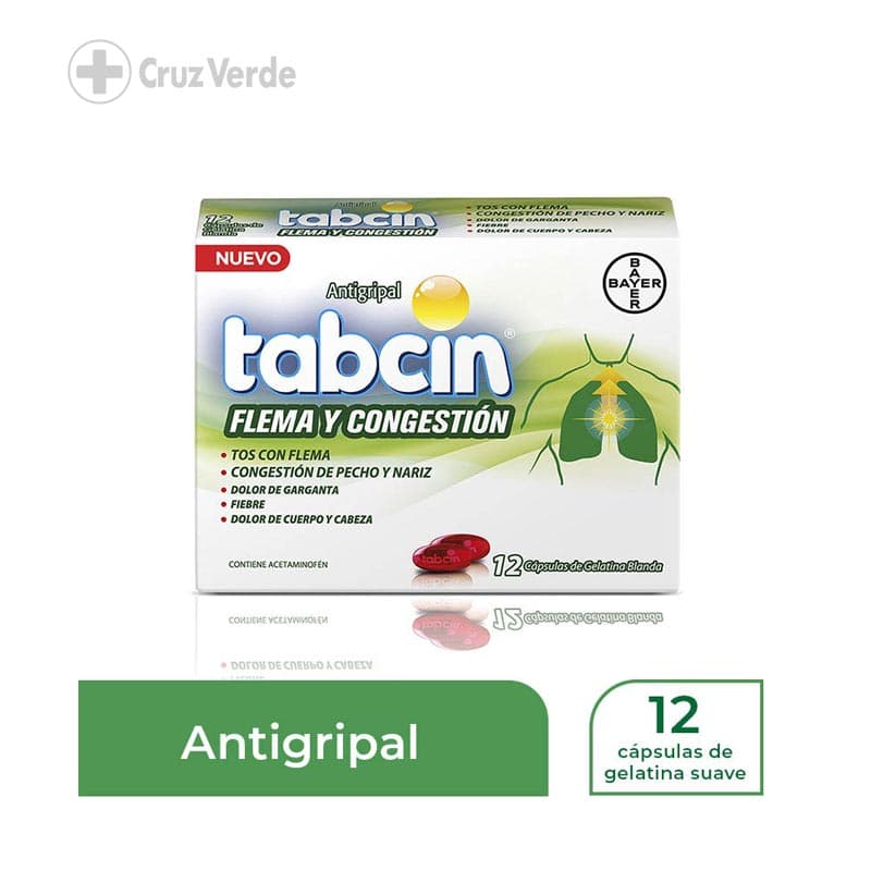Tabcin Flema Y Congestion 12 Capsula Gel