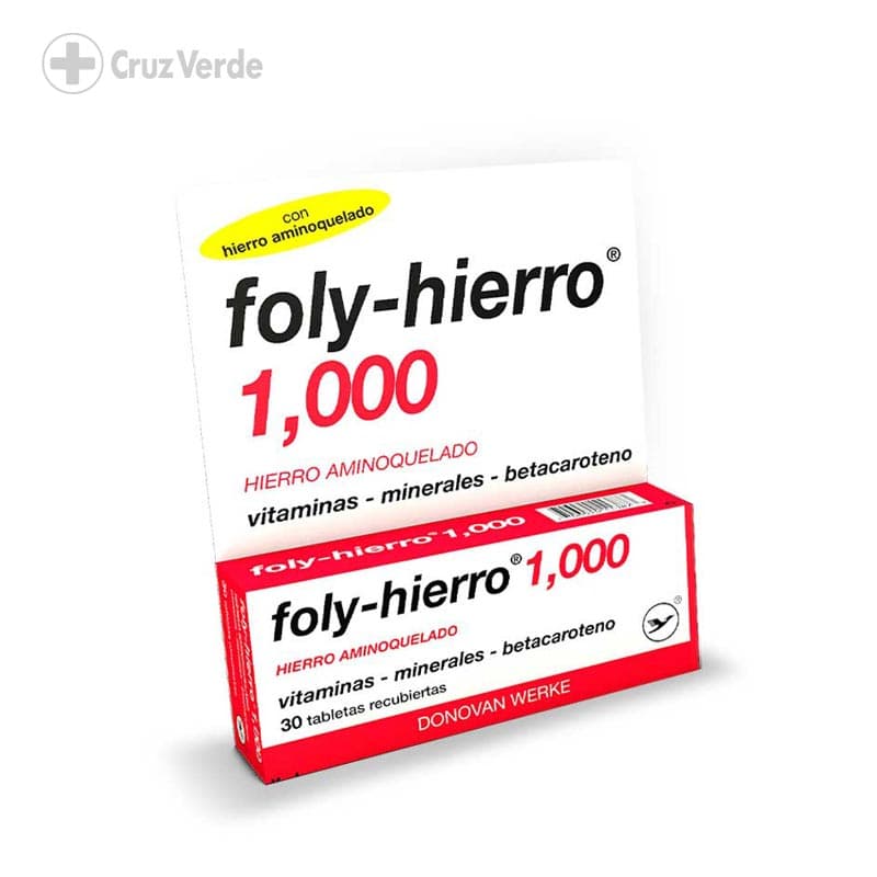 Foly Hierro 1000mg 30 Tableta
