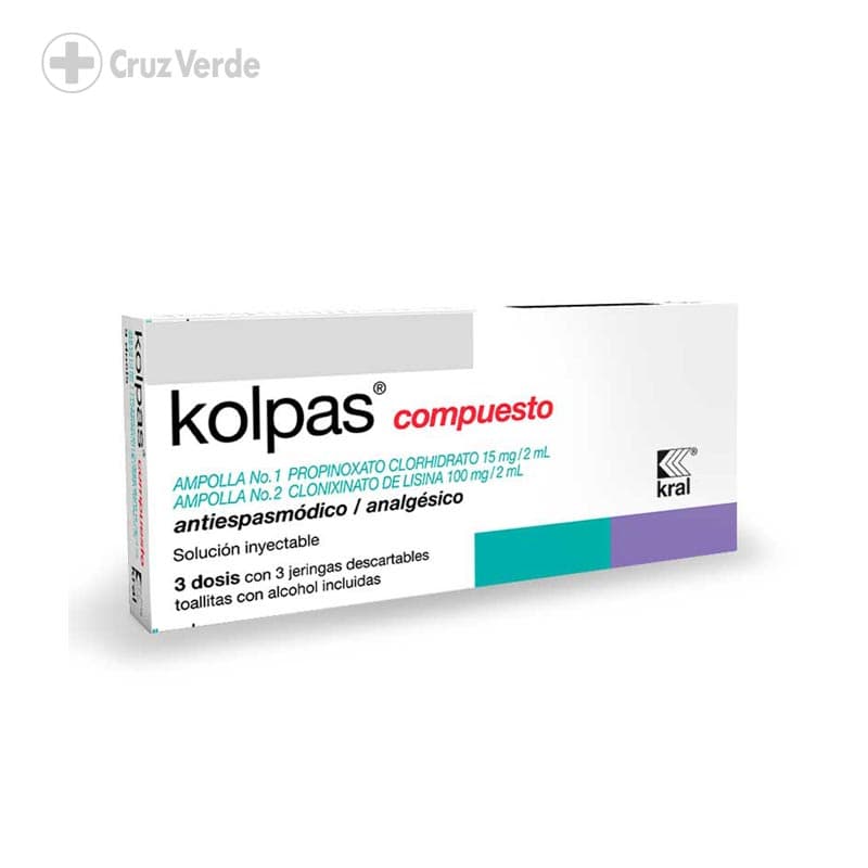 Kolpas Compositum 100mg/15mg/2ml 3 Dosis Solucion Inyectable