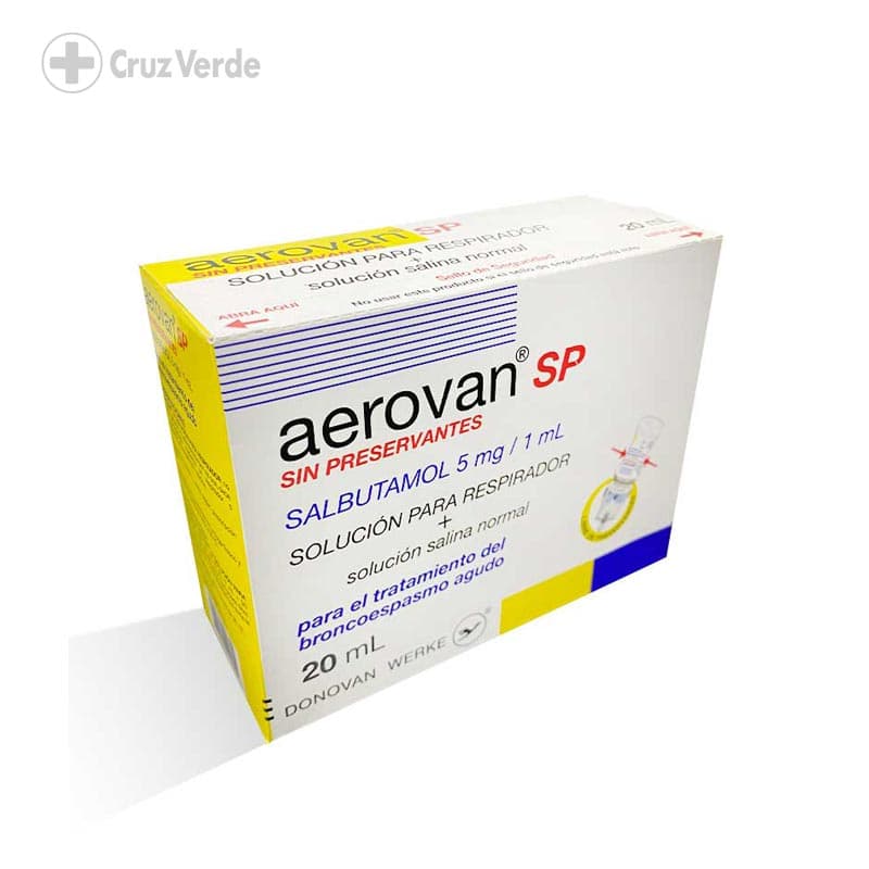 Aerovan Sp + Solucion Salina 5mg/1ml 20ml Solucion Nebulizar