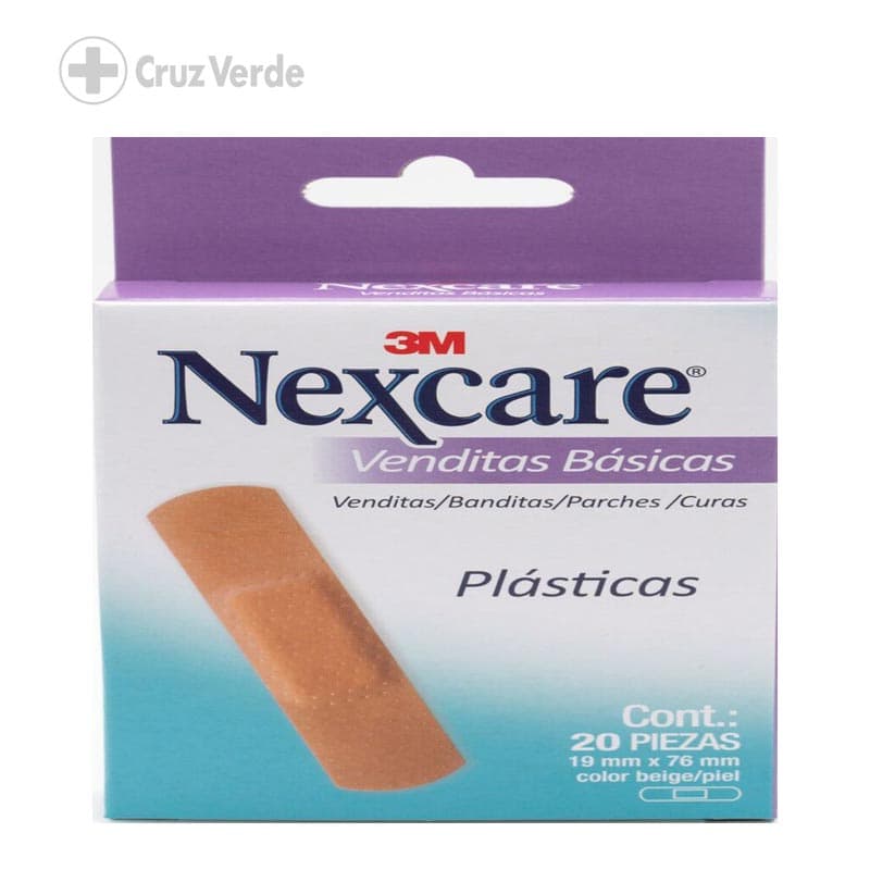 3m Nexcare Curitas Plasticas Piel 20 Unidad
