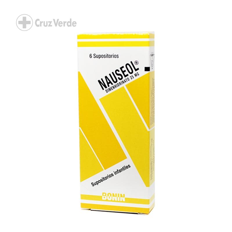 Nauseol 25mg 6 Supositorio