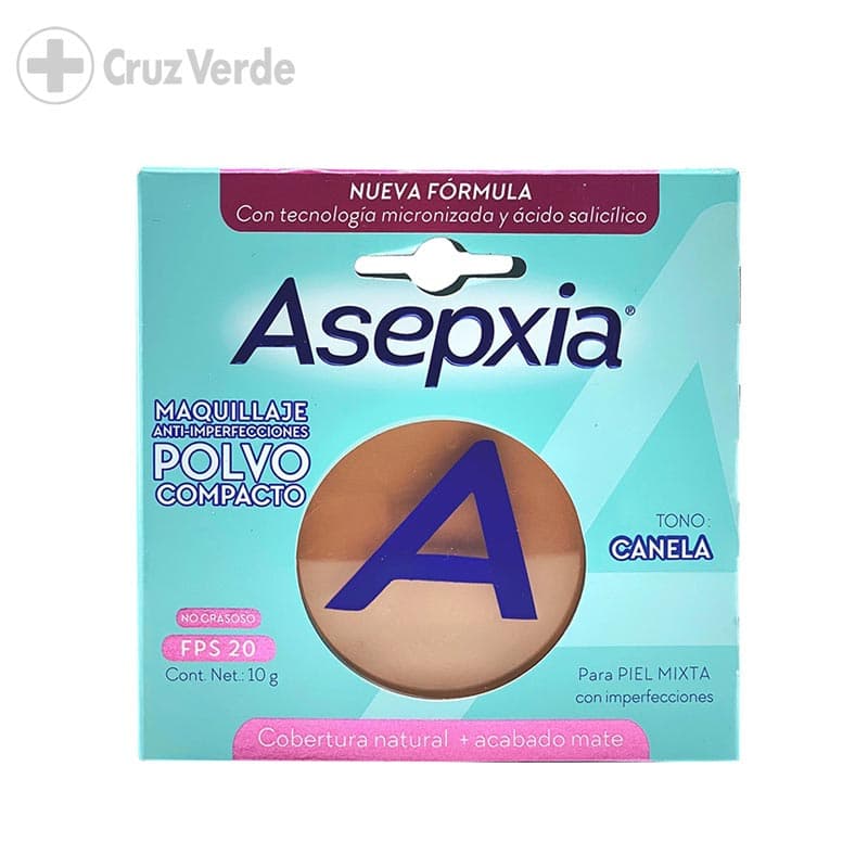 Asepxia Maquillaje Canela 10g Polvo Compacto