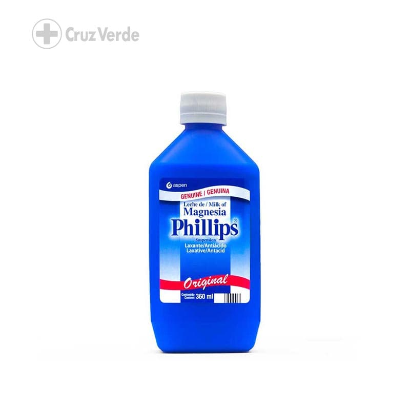 Leche De Magnesia Phillips 360ml Suspension 12 Oz