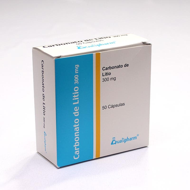 Carbonato De Litio Qualipharm 300mg 50 Capsula