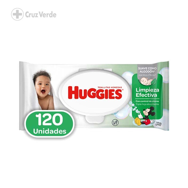 Huggies Toallas Humedas Active Fresh 120 Unidad
