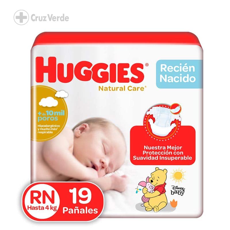 Huggies Pañal Natural Care Recien Nacido Primeros 100 Dias 19 Unidad