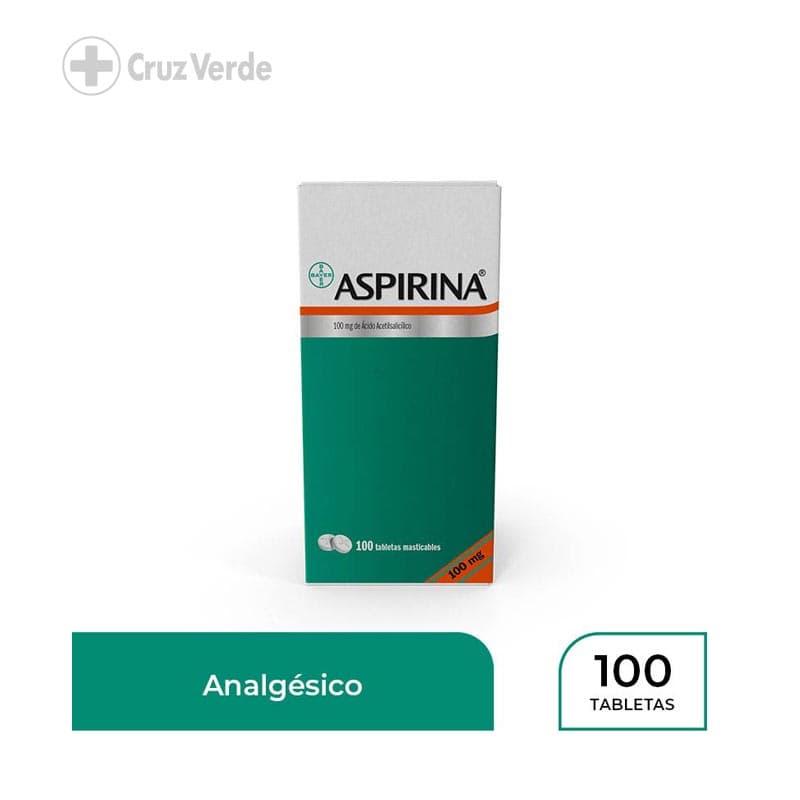 Aspirina Niños 100mg 100 Tableta Masticable (disp)