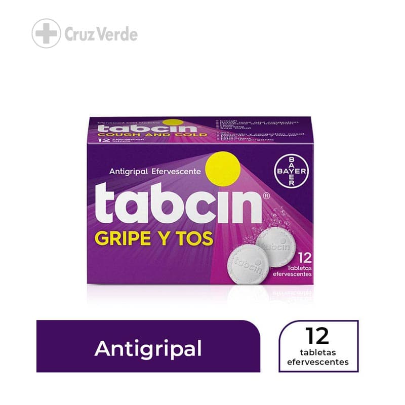 Tabcin Gripe Y Tos 12 Tableta Efervescente