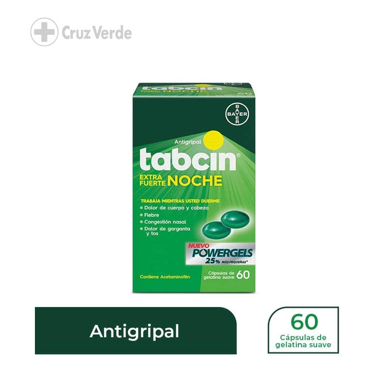 Tabcin Ef Noche Power Gel 325mg 60 Capsula Gel (disp)