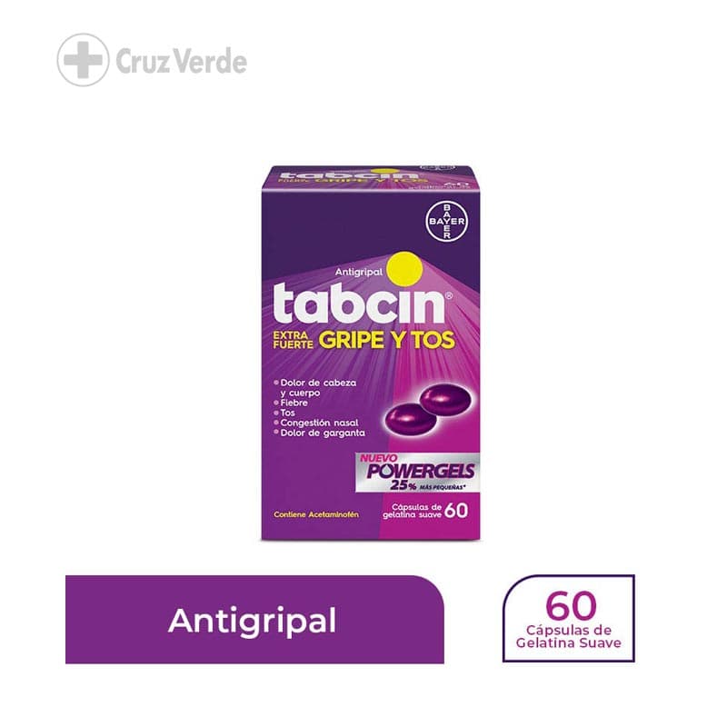 Tabcin Ef Gripe Y Tos Power 325mg 60 Capsula Gel (disp)