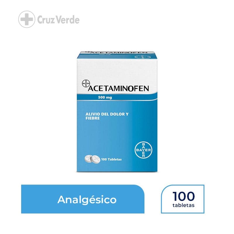 Acetaminofen Bayer 500mg 100 Tableta (disp)