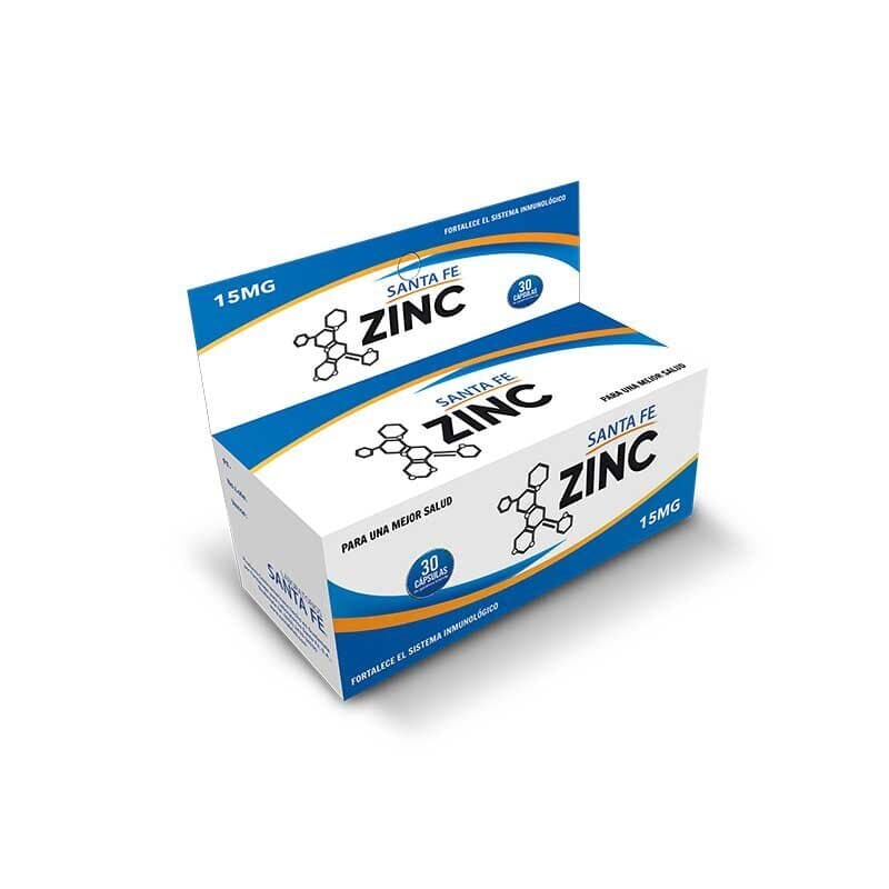 Zinc Santa Fe 15mg 30 Capsula
