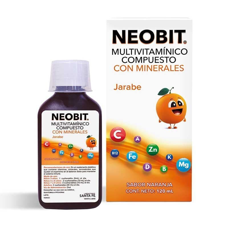 Neobit Multivitaminico Compuesto Sabor Naranja 120ml Jarabe
