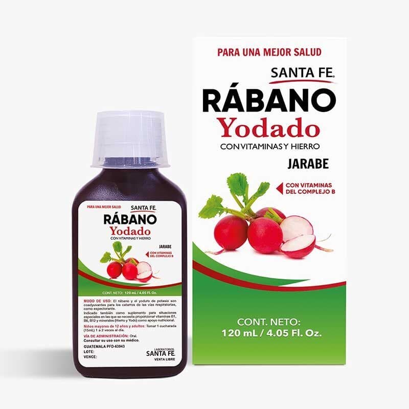 Neoradish Rabano Yodado Con Vitaminas Y Hierro 120ml Jarabe