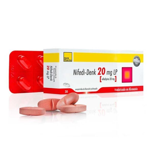 Nifedi-denk Lp 20mg 30 Comprimido