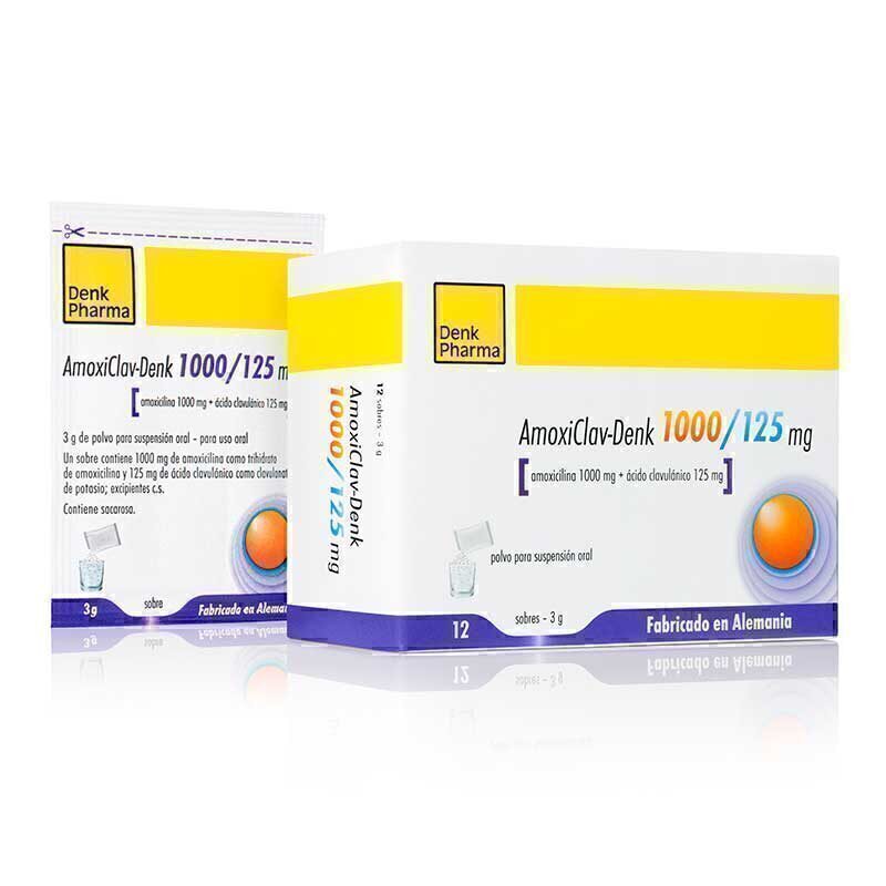Amoxiclav-denk 1000mg/125mg 12 Sobre Polvo