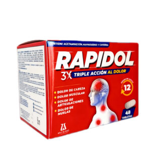 Rapidol Triple Accion 250mg/220mg/65mg 48 Tableta (disp)